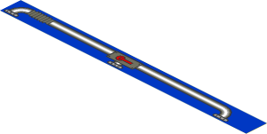 Sticker  1.0 x 11.8 with Pipe, Three Connectors and Lever Oriented Left