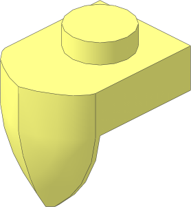 Plate  1 x  1 with Tooth Perpendicular