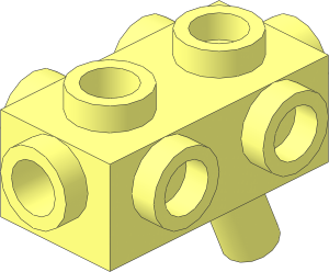 Brick  1 x  2 x  0.667 with 8 Studs and Angled Handle