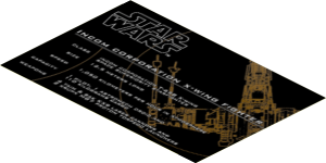 Sticker  8 x 12 with UCS X-Wing Fighter