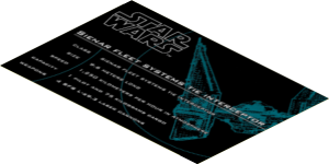 Sticker  8 x 12 with UCS TIE Interceptor