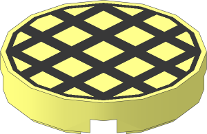 Tile  2 x  2 Round with Grille Pattern