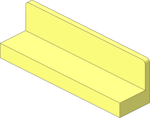 Panel  1 x  4 x  1 with Rounded Corners, Thin Wall