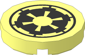Tile  2 x  2 Round with SW Imperial Pattern