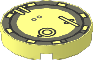 Tile  2 x  2 Round with Hatch Pattern