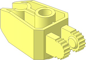 Hinge Wedge  1 x  3 Locking with 2 Fingers, 2 Studs and Clip