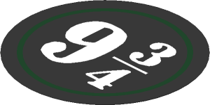 Sticker  3.2 x  3.2 Round with "9 3/4"