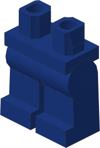 ~_Minifig Hips and Legs (Complete) Dark Blue (Obsolete)
