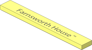 Tile  1 x  8 with "Farnsworth House" Pattern