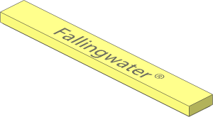 Tile  1 x  8 with "Fallingwater" Pattern