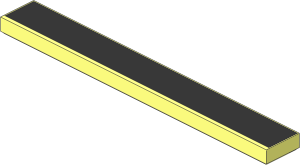 Tile  1 x  8 with Black Offset Rectangle Pattern