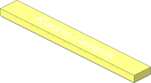 Tile  1 x  8 with "Kladno Campus" Pattern