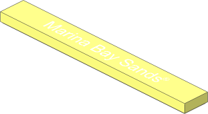 Tile  1 x  8 with "Marina Bay Sands" Pattern