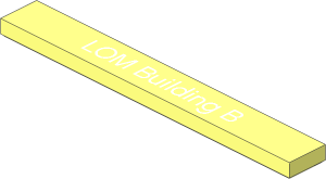 Tile  1 x  8 with "LOM Building B" Pattern