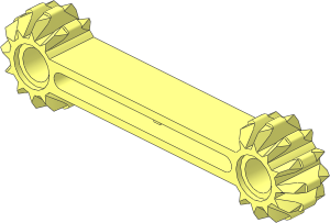 Technic Arm  1 x  6 with Gear 12 Tooth Double Bevel Ends