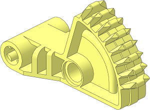 Technic Arm  3 x  2 with Gear 36 Tooth Double Bevel Quarter