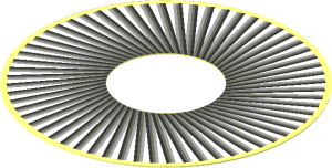 Sticker  2.8 x  2.8 Round Train Fan