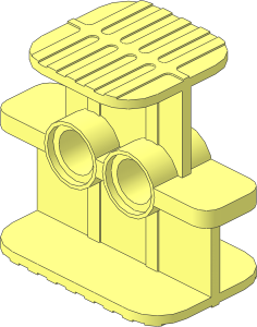 Technic Rubber Band Holder Small with Pinholes
