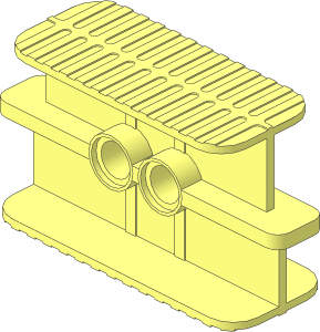 Technic Rubber Band Holder Large with Pinholes