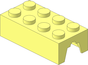 ~Brick  2 x  4 for Train Wheels Top