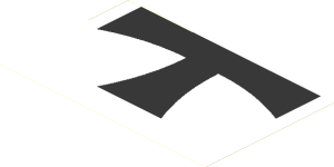 Sticker  5.0 x  8.0 with Black Iron Cross on White Background - Main Part