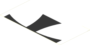 Sticker  4.0 x  8.0 with Black Iron Cross on White Background - Secondary Part