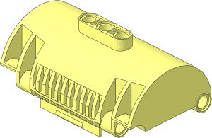 Technic Cylinder Half  3 x  5 x  8 with Pin Holes