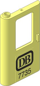 Train Door  1 x  4 x  5 Left with Black DB 7735 Sticker