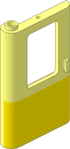 Train Door  1 x  4 x  5 Left with Yellow Bottom Half Pattern