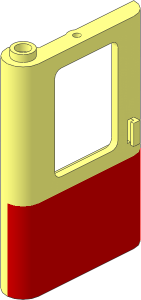 Train Door  1 x  4 x  5 Left with Red Bottom Half Pattern