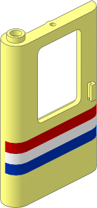 Train Door  1 x  4 x  5 Left with Red/White/Blue Stripe Pattern