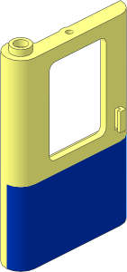Train Door  1 x  4 x  5 Left with Blue Bottom Half Pattern