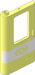 Train Door  1 x  4 x  5 Left White Stripe Train Logo Pattern