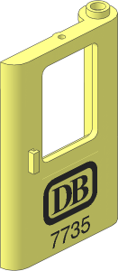 Train Door  1 x  4 x  5 Right with Black DB 7735 Sticker