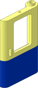 Train Door  1 x  4 x  5 Right with Blue Bottom Half Pattern