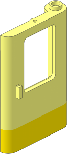 Train Door  1 x  4 x  5 Right with Yellow Stripe Pattern