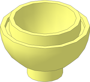 Dome  2 x  2 Inverted with Stud and Tube