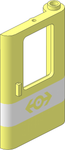 Train Door  1 x  4 x  5 Right White Stripe Train Logo Pattern