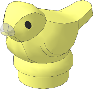 Animal Bird Songbird with Black Eyes and Bright Light Orange Beak Pattern