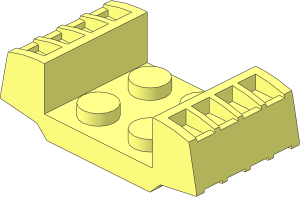 Plate  2 x  2 With Raised Grilles
