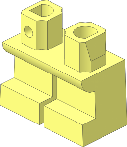 Minifig Hips and Legs Short with Hole
