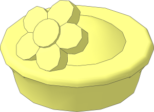 Minifig Hat Pillbox with Flower