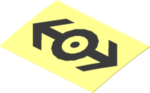 Sticker  1.2 x  1.9 with Silver Train Logo (Formed)