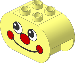 Duplo Brick  2 x  4 x  2 with Rounded Ends with Dimpled Face Pattern