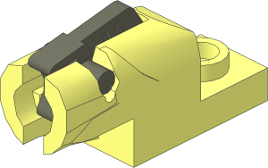 Plate  1 x  2 with Mini Shooting Blaster with Dark Bluish Grey Trigger