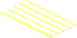Sticker  2.0 x  3.8 with  4 White Stripes