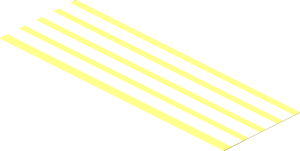 Sticker  2.0 x  5.9 with  4 White Stripes