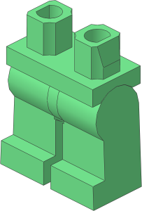 ~_Minifig Hips and Legs (Complete) Sand Green (Obsolete)