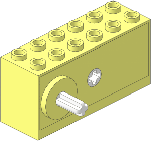 Motor Windup  2 x  6 x  2.333 with Raised Shaft Base and 1.2L Milky_White Axle (Complete)