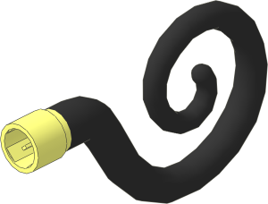 Animal Monkey Curved Tail Large with Rubber Tail Black